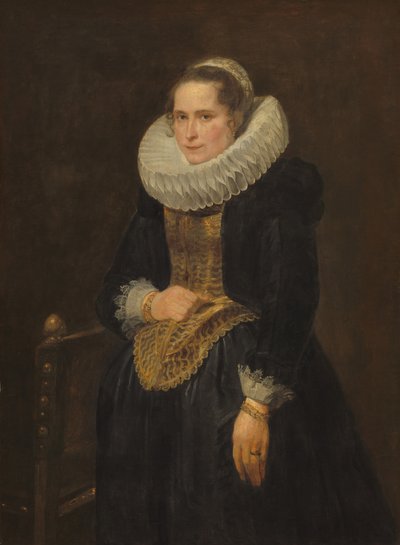 Portret van een Vlaamse dame door Anthony van Dyck